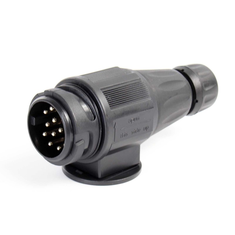 Wiltec Trailer Plug 13-Pin 12 V Nylon Adaptor for Car