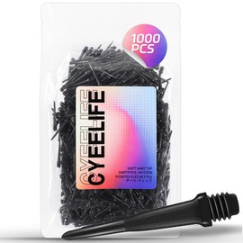 Cyeelife 2BA Thread Soft Tip Dart Points - 1000 Pack, Durable Replacement Dart Accessories for Precision Play, Black