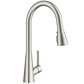 FORIOUS Kitchen Faucet with Pull Down Sprayer, Brushed Nickel, Classic High Arc Stainless Steel Faucet for Kitchen Sink, Single Handle for 1 or 3 Hole Decks for RV Bar Farmhouse Laundry Camper