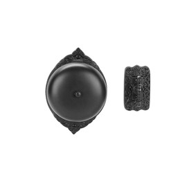 A29 Solid Brass Twist Doorbell, Victorian Wireless Mechanical Chime, Oil Rubbed Bronze Finish - Vintage Doorbell for Homes with Manual Hand Turn Chime, Decorative Classic Design, DIY Friendly