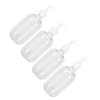 Ciieeo 4pcs Pressing Container for Shampoo and Shower Gel Transparent