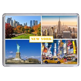 New York USA Souvenir Acrylic Fridge Magnet (Standard: 70x45mm)