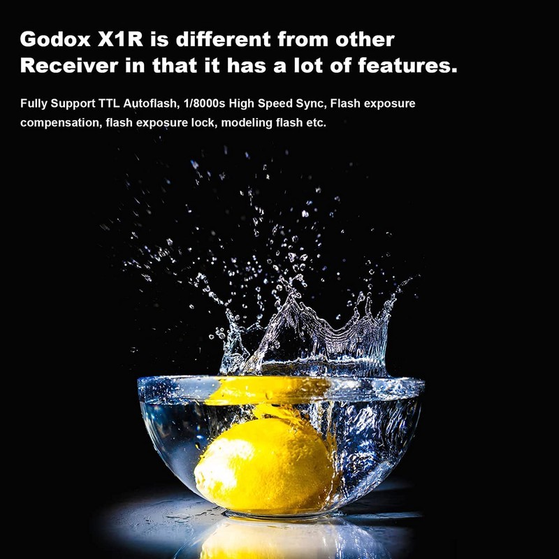 Godox X1R-S TTL 2.4G 1/8000s HSS Wireless Receiver Flash Remote