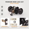 KNOBWELL 5 Pack Keyed Entry Door Knobs with Same Keys,