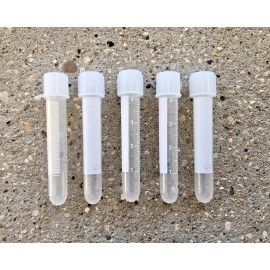 Unbranded Lot of 50 ~ 4ml 3.5" Twist Cap Clear Plastic Tubes Cryo Specimen / Seed Storage