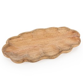 Logbuch-Verlag Small Shell Wooden Bowl Decorative Wooden Shell Shell Key and Jewellery Tray Natural Wood 28 x 14.5 x 2.5 cm