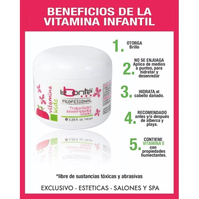 Labonté Vitamina Kids Desenredante Cepillado Sin Tirones