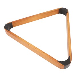 Keenso Estante Triangular para Bolas de Billar, Estante Triangular para Bolas de Billar, Cabeza Negra, Pino de 57,2 Mm, Soporte para Bolas de Billar de Lujo Británico Americano de 9