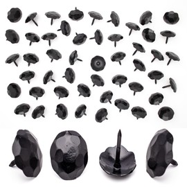100 Pack 1 Inch Small Clavos Decorative Nails Black Shutter Fasteners Ornamental Nails Tacks Decorative Nail Heads for Exterior Window Shutters Faux Wood Beams by Borderland Rustic Hardware
