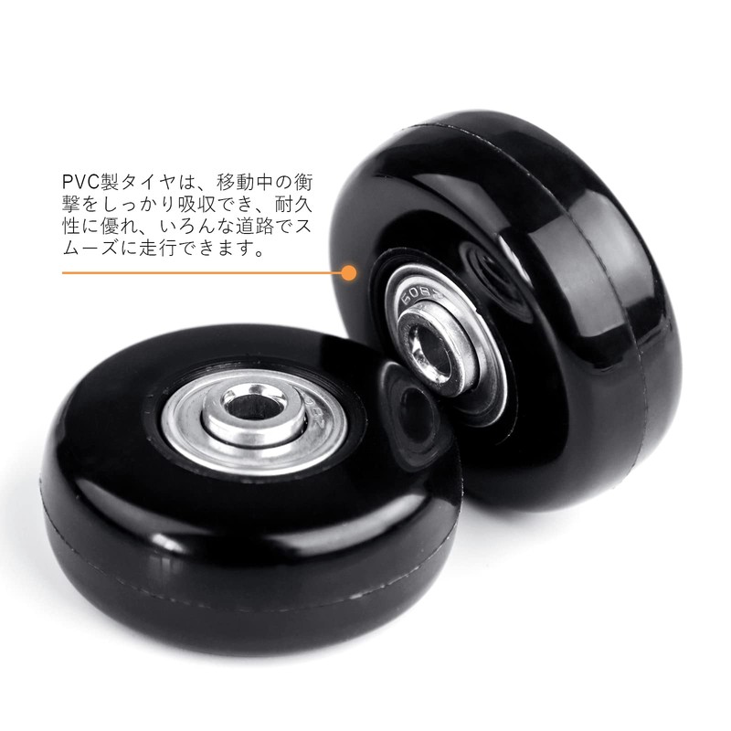 DEWEL Caster Wheel Replacement, Silent Series, Suitcase Caster, Suitcase, Carry