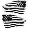 Tattered American Flag Distressed Vinyl Decal Sticker Ripped Torn USA
