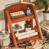 Desktop Organizer Retro Aesthetic Office Storage Rack Home Decor Wood