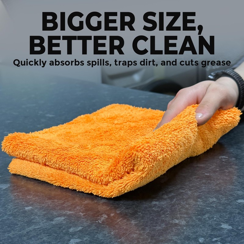Towelogy® Heavy Duty Microfibre Cleaning Cloths for Home All Purpose