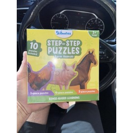 Skillmatics Step by Step Puzzle - 40 Piece Wild Animal Jigsaw Puzzle,