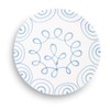 GMUNDNER KERAMIK Dinner Plate Diameter 28 cm Blue Flamed Handmade