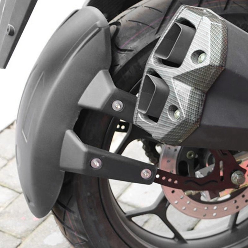 Motorcycle Rear Mudguard ABS Metal Black Tire Splash Guard Universal