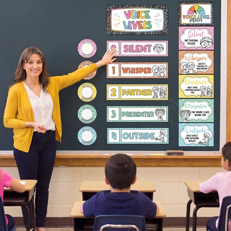 Epakh 22 Pcs School Push LED Light and Voice Level