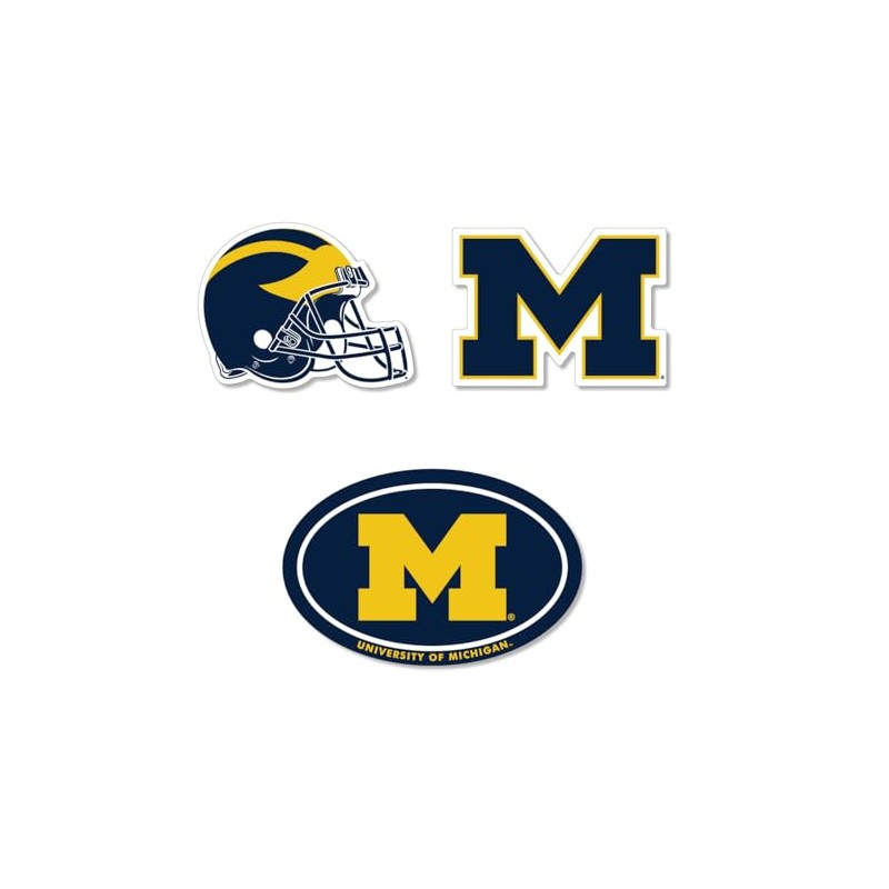 SDS Design Associates, Inc. Michigan Wolverines Large Auto Magnets, 3