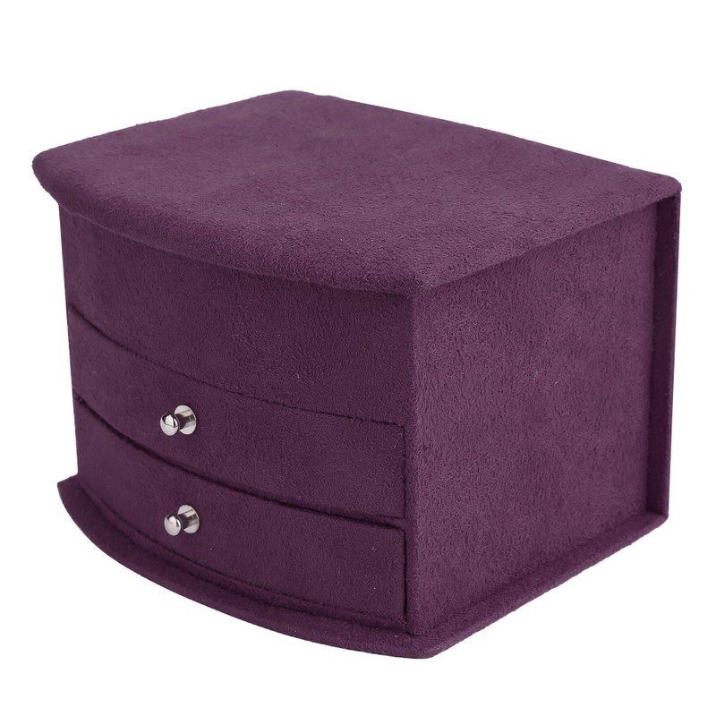 3 Layers Portable Jewelry Earrings Rings Bracelet Necklace Box Organizer