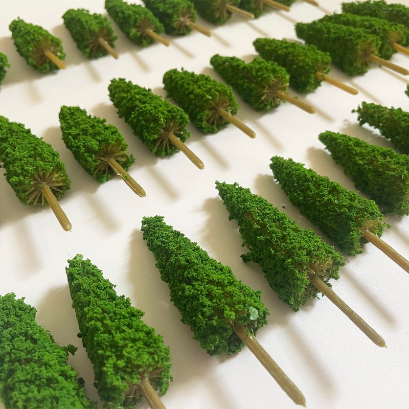 Miniature Model Trees 3.3 Inch Green Pine Trees 15Pcs for