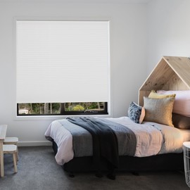 Calyx Interiors Blackout White Cellular, Honeycomb Shades, 28.5-Inch Width by 60-Inch Height (A04HCA285600)