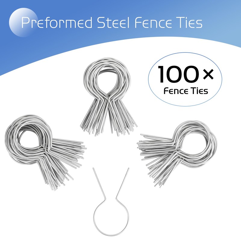 100 Pcs 11 Gauge Galvanized Steel Fence Ties fit for