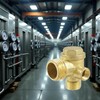 3-Port Brass Air Compressor Check Valve - Heavy-Duty Pneumatic Replacement