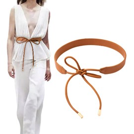 HANSAMU Women's Wrap Tie Waist Chain Knot Strap Thick Belt for Dresses Skirt Decorative