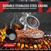 AWLKIM 2 Pack Stainless Steel Meat Thermometer, Safe Leave in