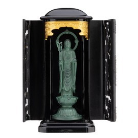 Buddha Statue Jizo Bodhisattva 4.1 inches (10.5 cm) (Bronze Color) No. 3 with PC Kitchen _ "Pray for Safe Delivery and Child Raising" Takaoka Copperware (Jizobosatsu pcZL)