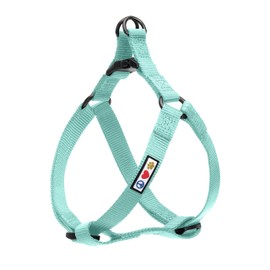 Pawtitas Step-in Dog Harness Solid Color Vest for Training & Walking, Puppy & Extra Small Dog Teal
