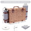 Picnic Basket with Blanket and Wine Pouch for 2 Wicker