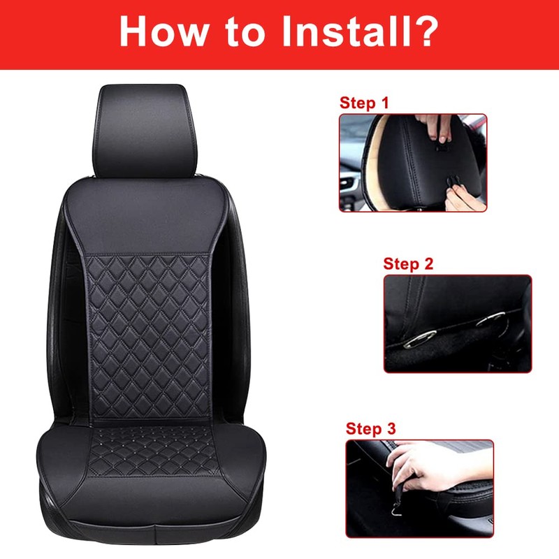 LUSRAIT Universal Seat Cushion, Comfortable Seat Cover with Full Back