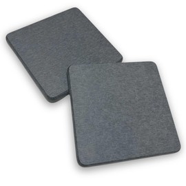 Orange Base Diatomaceous Earth Coasters, Asbestos Non-Detection Certificate, Water Absorption, Moisture Absorption, Deep Gray, Square, Set of 2