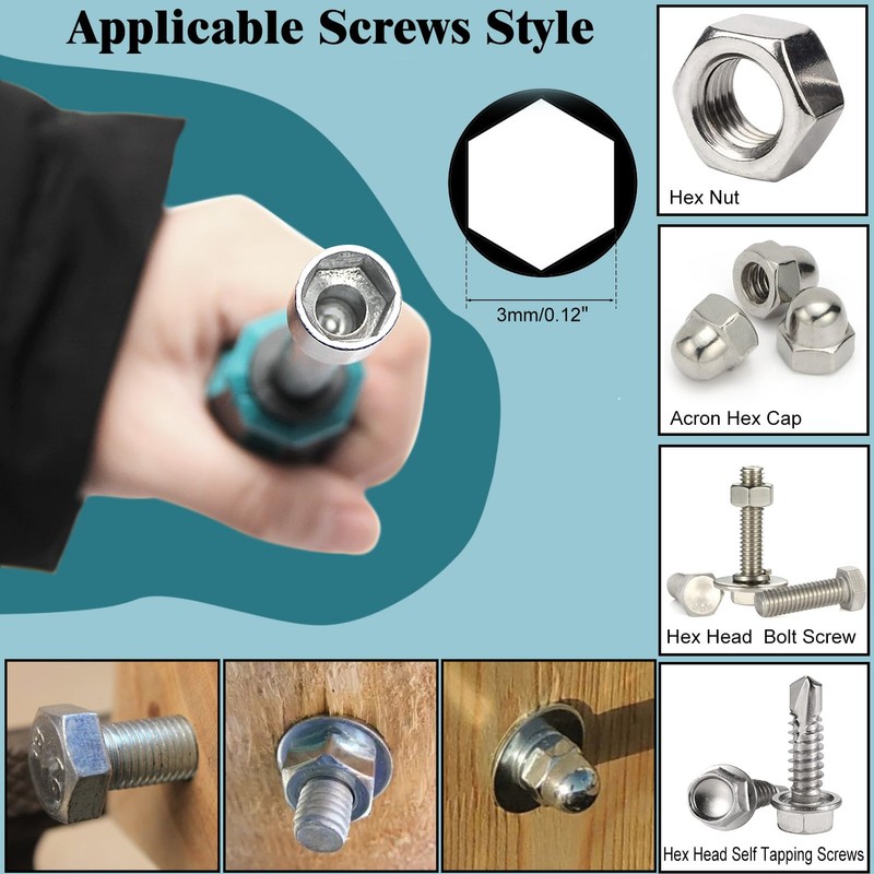 Utoolmart 3mm Socket Wrench Screwdriver, Socket Driver Hex Nut Key