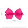 Wee Ones Girls Holiday-themed Pink Nutcracker Printed Grosgrain Hair Bow,