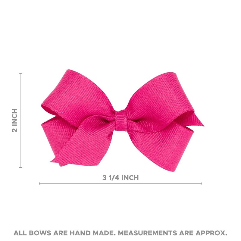Wee Ones Girls Holiday-themed Pink Nutcracker Printed Grosgrain Hair Bow,