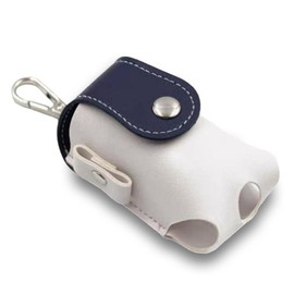 AZNABLE ゴルフボールケース 2個収納 携帯用 ゴルフアクセサリー カラビナ付き コンパクト 軽量 (ネイビー)