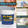 Qiveaory 1Gal/133Fl.oz Liquid Rubber Rv Roof Coating White Waterproof Sealant