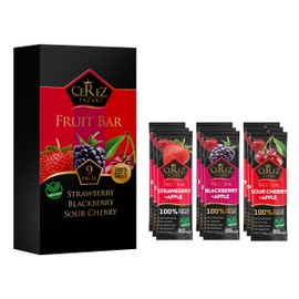 Cerez Pazari Fruit Leather Snacks Variety Pack for Adults and Kids, Healthy Fruit Snacks Bulk, Vegan Real Fruit Bars, No Added Sugar Snacks with Strawberry, Blackberry and Sour Cherry 25g x 9 pack