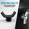 Bottle Jack Adapter,V-Shaped Axle Saddle, Adjustable Bolts (Black