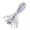 Fencing Body Wire for Epee, Transparent Coated Cord 3-Pin Plug