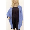 Wool Blend Hand Knitted Triangle Scarf Shawl Wrap - SKU