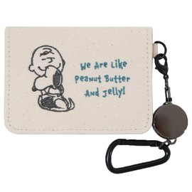 Marimo Craft Snoopy Monochrome Mate Pass Case/IC Card Commuter Holder, Character Goods, W3.9 x H2.8 x D0.4 inches (W100 x H70 x D10 mm)