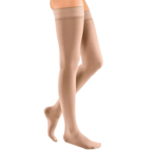 medi Mediven Elegance Women's Thigh Length Compression Stockings, CCL2, Jersey
