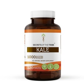 Secrets of the Tribe Kale 120 Capsules, 1000 mg, Wildcrafted Kale (Brassica oleracea VAR. Acephala) Dried Leaf (120 Capsules)