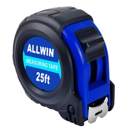 Tape Measure 25 Ft - Metal Retractable Tape Measure with Fractions, Easy Read, 1-inch Wide X 25 Foot - Dark Blue