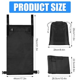 Afenau Children's Airplane Footrest, 80 x 45 cm, Children's Aeroplane Footrest, Adjustable Aeroplane Seat Extension, Children, Foldable Children's Bed for Short Distance Air Travel (Black)