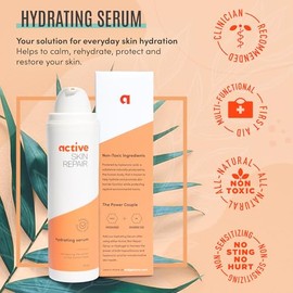 Active Skin Repair - Suero hidratante facial y corporal, ácido hialurónico certificado por EWG para todo tipo de piel, suero hidratante antienvejecimiento probado por dermatólogos con ceramidas y