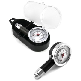 QWORK Tire Pressure Gauge, 2 Pack Air Pressure Tester, 0-100Psi, for Car, Bike and Motorcycle